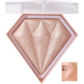 Paleta De Polvos Iluminadores, Resaltar, Recortar Y Rubor 3Usos Polvo De Brillo, Sombra De La Nariz De Acabado Estéreo Polvo Iluminador, Iluminador Claro Para Todos Los Tonos De Piel (04#)