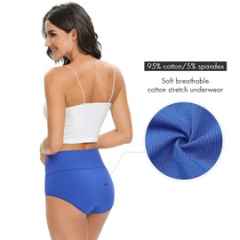 Altheanray Womens Underwear Cotton Briefs - High Waist Tummy Control Panties for Women Postpartum Underwear Soft (APB1002 3XL-Magenta5)