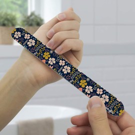 Mimi Flowers Floral Pattern Double-Sided Nail File Emery Board Set 4 Pack