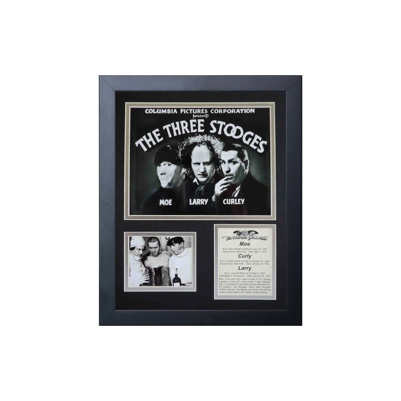 Legends Never Die The Three Stooges Marquee Framed Photo Collage,