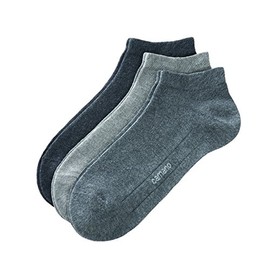 Camano CA-SOFT Trainer Socks Pack of 9 (Camano Socken Ca-soft Sneaker 9er Pack) - Dark Grey/Light Grey/Anthracite (49) Plain, size: 35-38