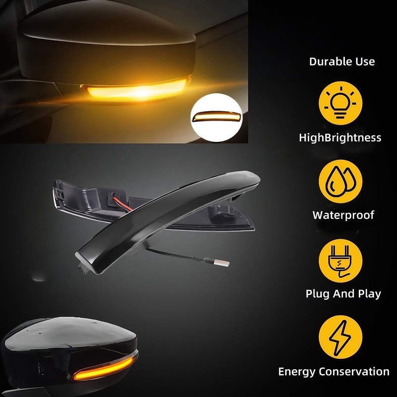 HAHLOMEI Sequential Dynamic LED Turn Signal Light Side Mirror Marker