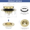 Brushed Gold Upgraded Tip Toe Tub Stopper, Universal Pop Up
