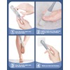 2 Pack Toe Cleaning Brush,15.7" Long Handle Silicone Foot Scrubber