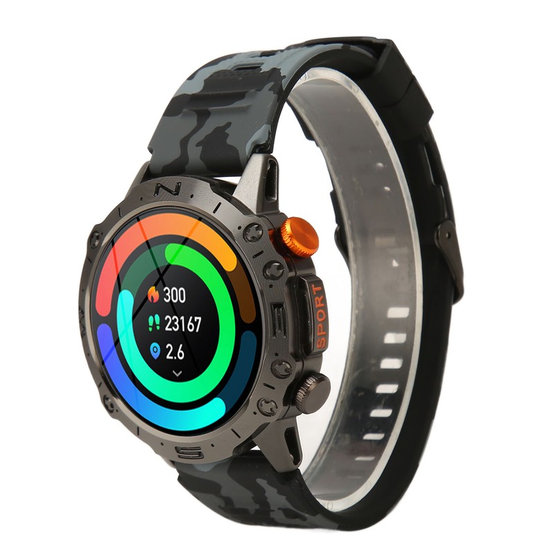 Smart Watches Camouflage Black With External Speaker Outdoor Smart Watch