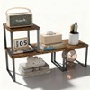 Aothia Wood Desktop Shelf for Top of Desk - 2-Tier