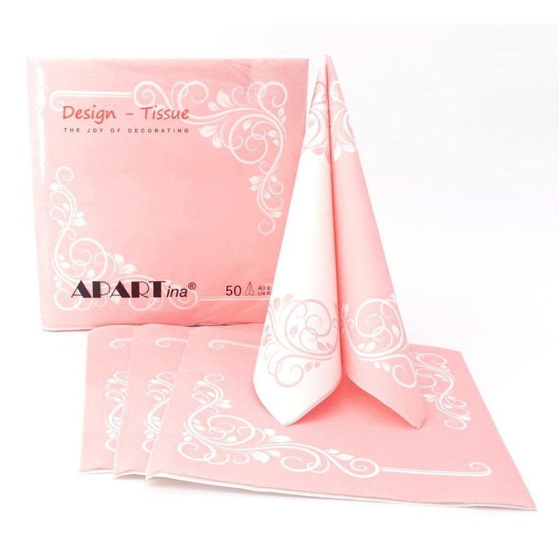 50 Napkins Ornaments 40 x 40 cm Fabric-Like Airlaid Bellissima