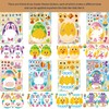 24 Pieces Easter Make A Face Animal Stickers with Easter