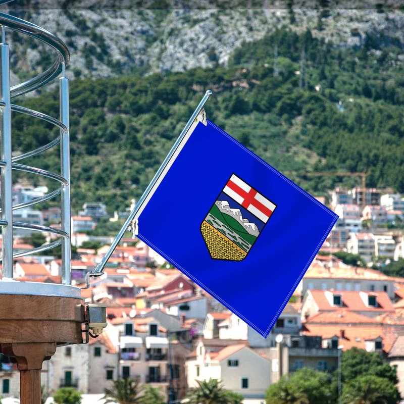 2×3 FT Alberta Flag, Medium 60×90 CM AB 100D Canada