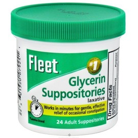  Fleet Laxative Glycerin Suppositories, 24 count - Buy Packs and SAVE (Pack of 5)