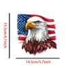 American Eagle Flag Car Decal, Patriotic Vinyl Sticker, 3-Pack, Waterproof