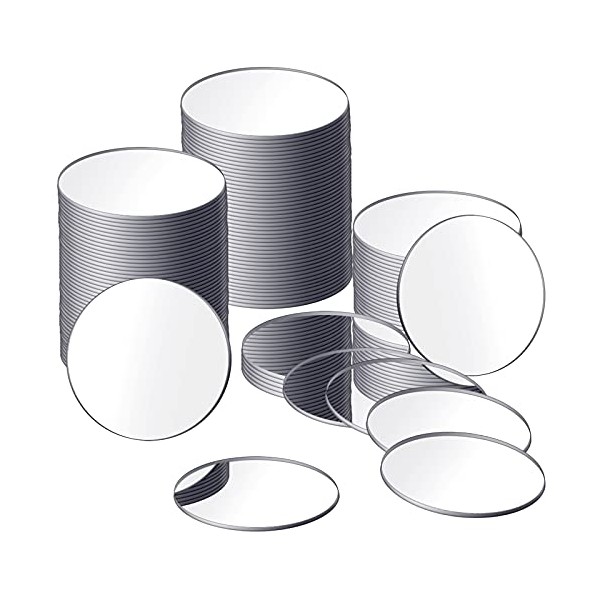 25 Pieces Mini Size Circular Mirror Adhesive Small Round Mirror