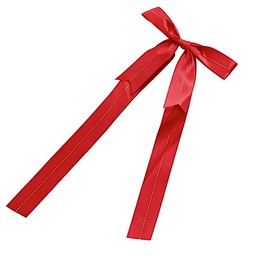 Balsa Circle 50 Red 10" Pre Tied Satin Ribbon Bows with Metallic Red Trim - Gift Wrapping DIY Wedding Birthday Favor Decorations