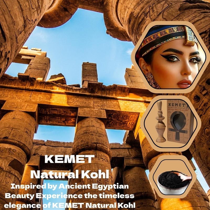 HARRAZ Kemet 100% Natural Egyptian Eyeliner in Powder Form, Handmade