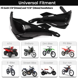 XIGNWU Universal Dirt Bike Handguards,with 7/8 22mm and 1 1/8 28mm Mounting Kits, Windproof Hand Guards Handlebars Protection for Light Bee Sur Ron X Sur Ron S Most Motocross ATV Pit Bike Quad