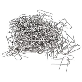 Atyhao 200Pcs Mini U Hanger Hooks, High Temperature Nichrome Wire Jump Rings for Pendant Ceramic Ornaments Fusing in Glass