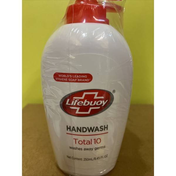 3 PACK Lifebuoy Total 10 Hand Wash & Care Soap Pump 250ml Ea,rich Creamy Lather