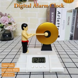 Digital Alarm Clock, Mini Alarm Clock for Bedrooms with Screen Backlight, Super Loud Alarm Clock for Heavy Sleepers, Time to Wake Alarm Clock, Great Room Decoration
