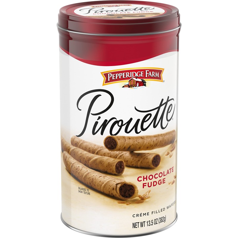 Pepperidge Farm Pirouette Cookies, Chocolate Fudge Créme Filled Wafers, 13.5