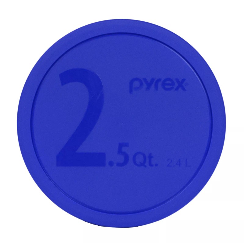 Pyrex 325-PC 2.5 Quart 10" Round Blue Storage Lid Cover