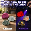 PIBEX Fluorescent Rock Science Kit, 6 Glowing Rocks, with UV