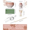 ZENS Matcha Set, 6pcs Pink Matcha Kit with Bamboo Whisk,