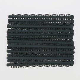 Assorted Dental Ligature Elastic Rubber Ties Orthodontic Bands for Braces Brackets (BLACK(5#))