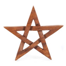 Windalf Pentagram Wall Decoration Druida 17 cm Handmade Wood