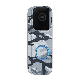MightySkins Carbon Fiber Skin Compatible with Blink Video Doorbell - Gray Camouflage | Protective, Durable Textured Carbon Fiber Finish | Easy to Apply and Change Styles | Made in The USA