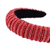 NVENF Crystal Rhinestone Padded Headbands for Women Beaded Crystal Embellished