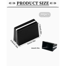 KGDUYC 10 x Fader Caps, Fader Caps Mixing Console Slider Fader Buttons for Pioneer DJM350, 400, 500, 700, 750, 800, 850, 900NEXUS, 900SRT, 900NXS2, 2000, 2000nexus, Black