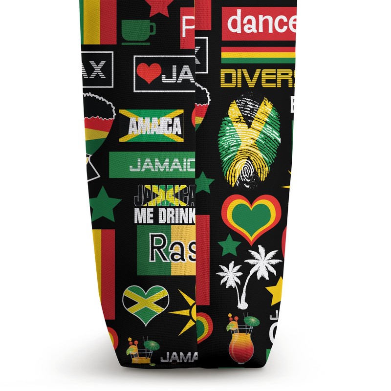 Jamaica Vibes Vacation Souvenir Tropical Pattern Tote Bag