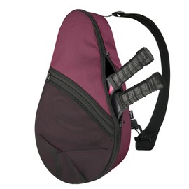 Cosmos Padel Racket Bag Pickleball Paddle Sling Backpack Padel Racquet Storage Bag, Padel (Paddel Tennis) Equipment Carrying Bag with Mesh Pocket for 2 Paddles Ball Water Bottle & Accessory (Burgundy)