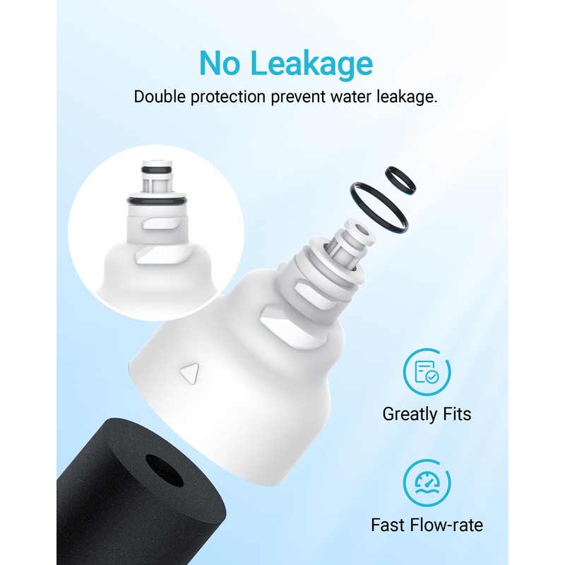 AQUA CREST ADQ73613401 Refrigerator Water Filter, Replacement for LG LT800P,