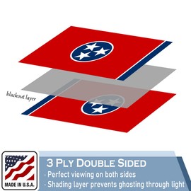 KEYCA Premium Tennessee State Flag 4x6 FT 100% Made in The USA-Heavy Duty Vibrant colors Double Sided Tennessee TN State Flag with 2 Brass Grommets for Home/Company/Indoor Outdoor Decoration