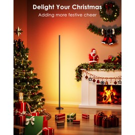 CCACC 2PCS Corner Floor Lamp, 65" RGB Color Changing Mood Light with Remote Control, Dimmable LED Corner Lamp with Music Sync, Modern Floor Lamp for Living Room Gaming Room