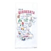 DHE 2 Piece Home State of Minnesota Embroidered Kitchen Towel