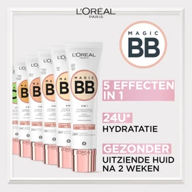 L'Oréal Paris Tinted Day Cream for 24-Hour Moisture and an Even Complexion, Magic BB Complexion Optimiser, No. 03 Medium Light (Medium Light), 1 x 30 ml