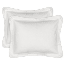 Historic Charleston King Charles Matelasse 13990020X026WHI Standard Sham, White