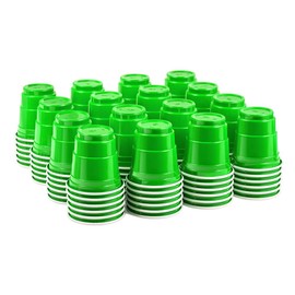 HAOZAN 100ct 2oz. Mini Green Shot Cups, Disposable and Small Size Perfect for Party, Tastings, Sample and More
