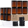 12 Pack, 8 OZ Dark Amber Candle Jars for Making