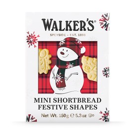 Walker’s Assorted Mini Shortbread Cookies in Festive Shapes- Snowman Shortbread Cookie Box (5.3 oz) - Includes Christmas Cookies in Various Shapes