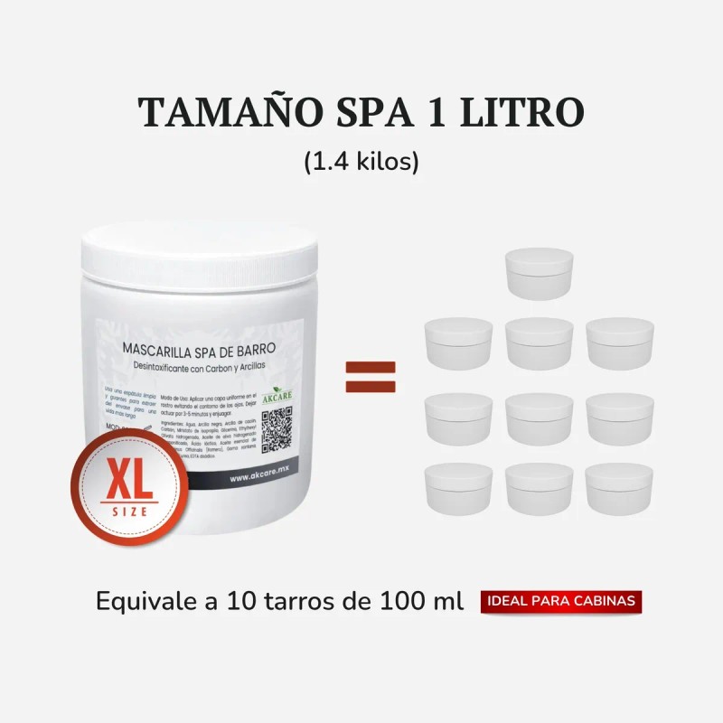 Mascarilla Facial Spa Con Arcilla Y Carbón Piel Grasa 1.4kg