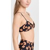 Rhode Women's Anja Top, Black Bombay Bloom, XS