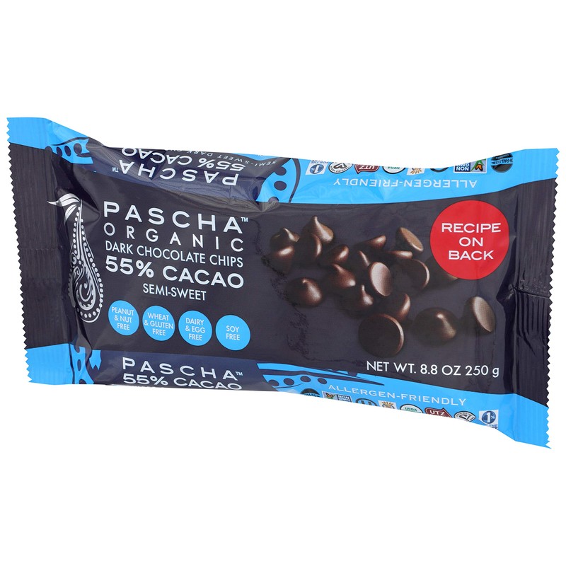 Pascha Chocolate Baking Chip 55% Caca, 8.8 oz