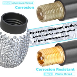 BFXM 4Pcs Car Tire Valve Stem Caps, Bling Tire Air Cap for Car, Universal Stem Covers, Plastic Liner Corrosion Resistant Tires Valve Cap with O Rubber Ring,Crystal Diamond Car Accessories for Women