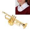 Gold Miniature Trumpet Shaped Lapel Brooch Pin Brass Exquisite Mini