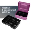 Westcott Cash Box Lockable (Compact, 15 cm) Lilac | Lockable