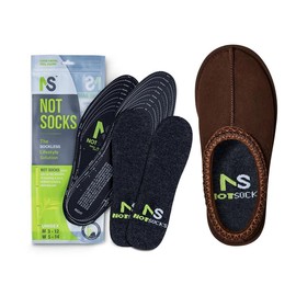 Sockless Insole Covers for Flats – No Show Shoe Liners | NotSocks™ (2-Pack) - Color: Grey