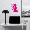 Transparent Decal Stickers Of Sitting Fairy Silhouette (Pink) Premium Waterproof